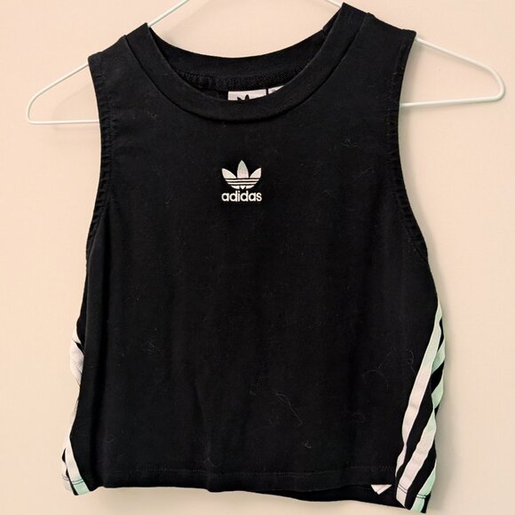Set of Adidas Classic 3 Stripe Crop Tank - Picture 4 of 9